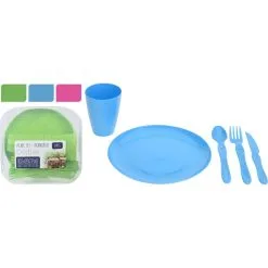 Merkloos Picknick Set 31 Delig Plastic 3 Assorti Kleuren -Keukengerei Verkoop 101 0449 1 3