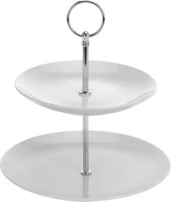 Excellent Houseware Etagere 2-laags Porselein
