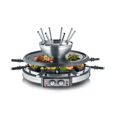 Severin Raclette Fondue & Gourmet Combinatie 8-persoons RG 2348 3 Severin Raclette Fondue & Gourmet Combinatie 8-persoons RG 2348 - Afbeelding 3