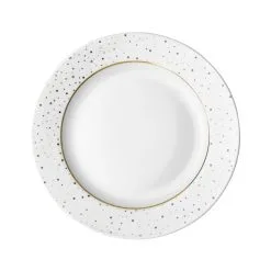 Dutch Rose Amsterdam Loft Ontbijtbord Plat 21 Cm Wit Glitter