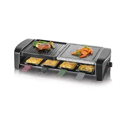 Severin Gourmet En Raclette-grill MetNatuurgrillsteen 8-persoons RG 9645 4 Severin Gourmet En Raclette-grill MetNatuurgrillsteen 8-persoons RG 9645 - Afbeelding 4