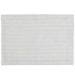 Linen&More Linen & More Placemat Streep S/4 Lichtgrijs