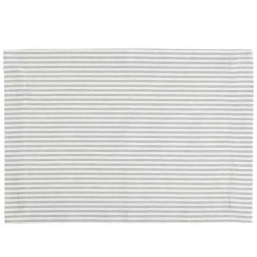 Linen&More Linen & More Placemat Streep S/4 Lichtgrijs -Keukengerei Verkoop 101 5581 1