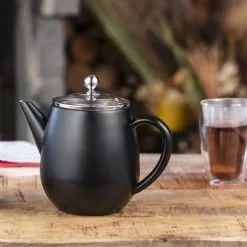 Bredemeijer Theepot 1,1L Duet Eva Mat Zwart -Keukengerei Verkoop 101 5861 5 1