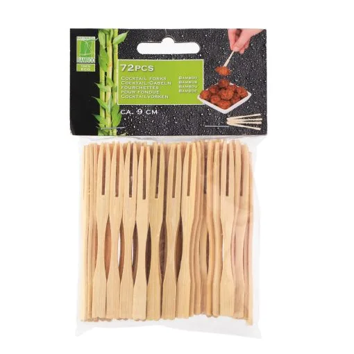 Eco-Import Bamboo Cocktailvorkjes 72 Stuks -Keukengerei Verkoop 101 6160 1 1