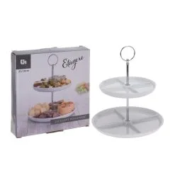 Excellent Houseware Etagere 2-laags Porselein -Keukengerei Verkoop 101 6978 3 1