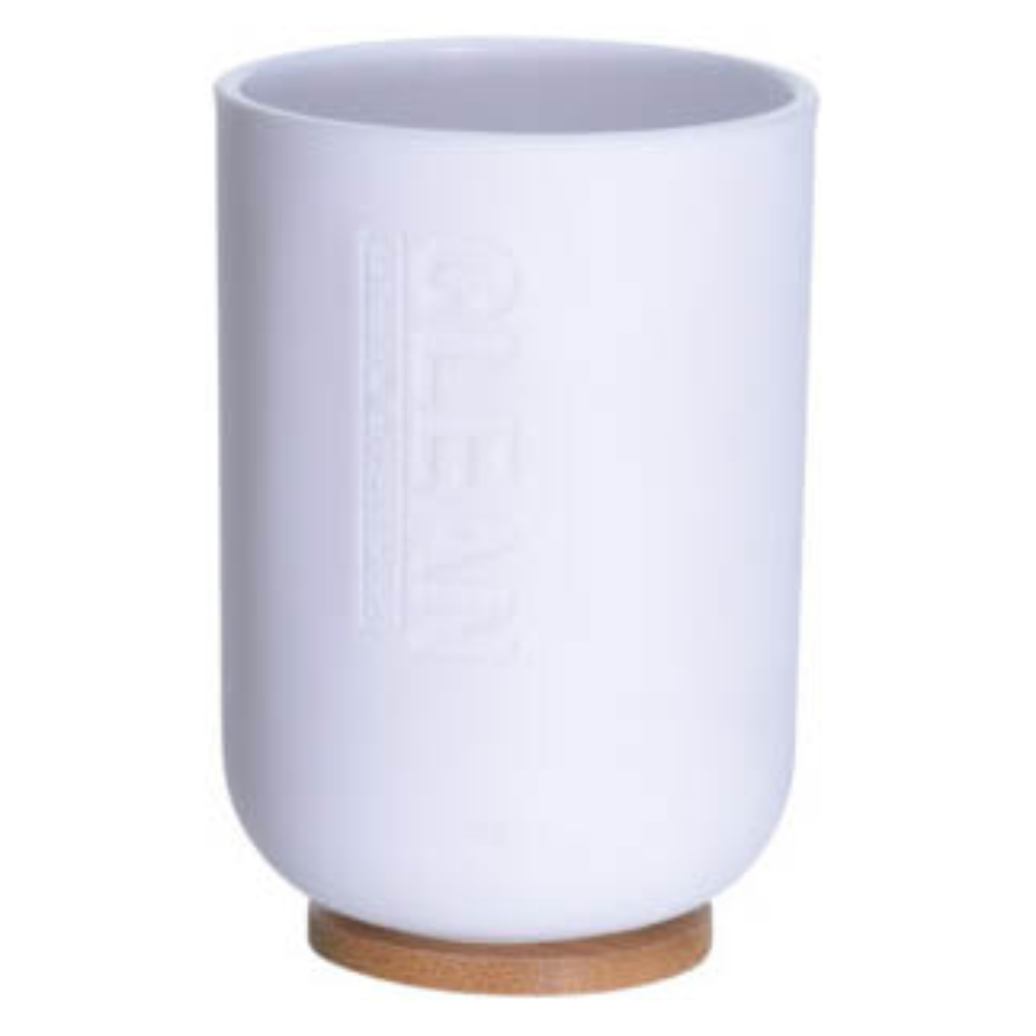 Home & Styling Drinkbeker Wit; Bamboe 1 Home & Styling Drinkbeker Wit; Bamboe