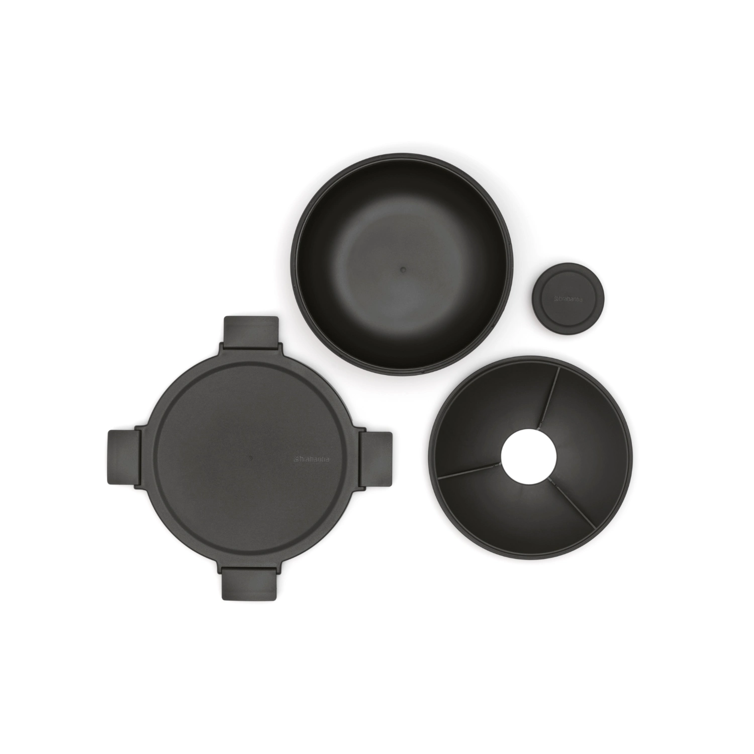 Brabantia Make En Take Salade Lunchkom 1,3 Liter Donkergrijs 2 Brabantia Make En Take Salade Lunchkom 1,3 Liter Donkergrijs - Afbeelding 2