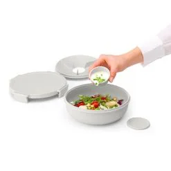 Brabantia Make En Take Salade Lunchkom 1,3 Liter Lichtgrijs -Keukengerei Verkoop 102 6368 3 1