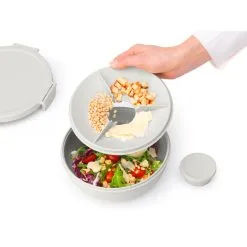 Brabantia Make En Take Salade Lunchkom 1,3 Liter Lichtgrijs -Keukengerei Verkoop 102 6368 4 1