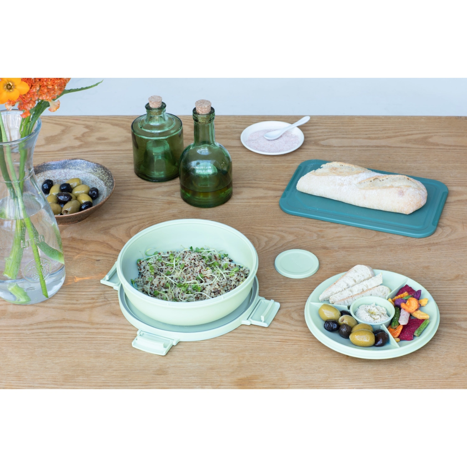 Brabantia Make En Take Salade Lunchkom 1,3 Liter Jade Groen 6 Brabantia Make En Take Salade Lunchkom 1,3 Liter Jade Groen - Afbeelding 6