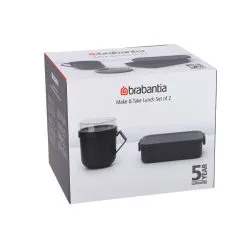 Brabantia Make En Take Lunchset 2 Delig Dark Grey