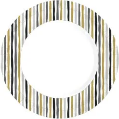Borden Stripes Black & Gold 22 Cm 10 Stuks -Keukengerei Verkoop 105 1225 1
