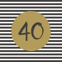 Servetten 40th Birthday 33x33 Cm