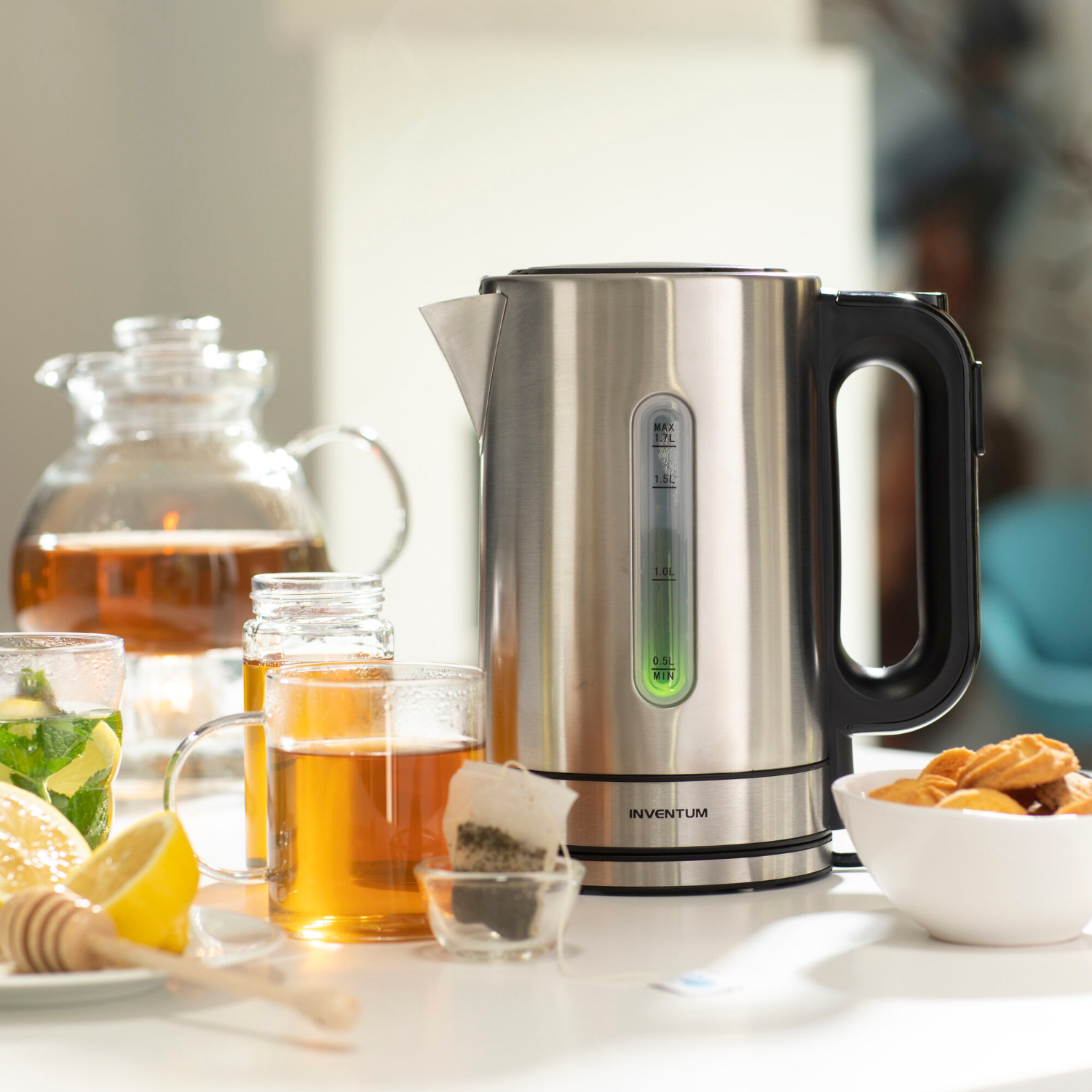 Inventum Waterkoker HW817D 1,7 L RVS LED Digitaal 2 Inventum Waterkoker HW817D 1,7 L RVS LED Digitaal - Afbeelding 2