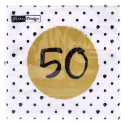 Servetten 50th Birthday 33x33 Cm