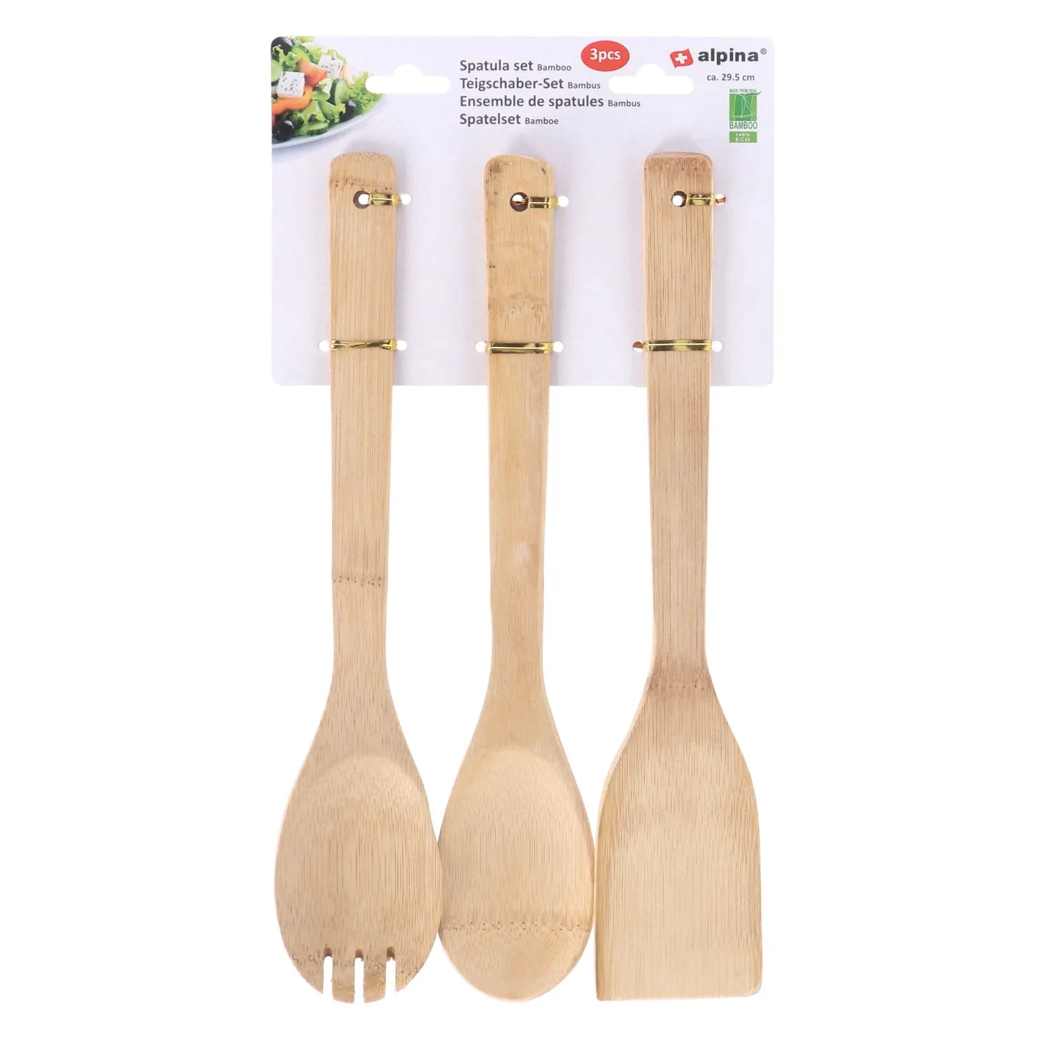 Alpina Spatelset 3-delig 29,5cm Bamboe 1 Alpina Spatelset 3-delig 29,5cm Bamboe