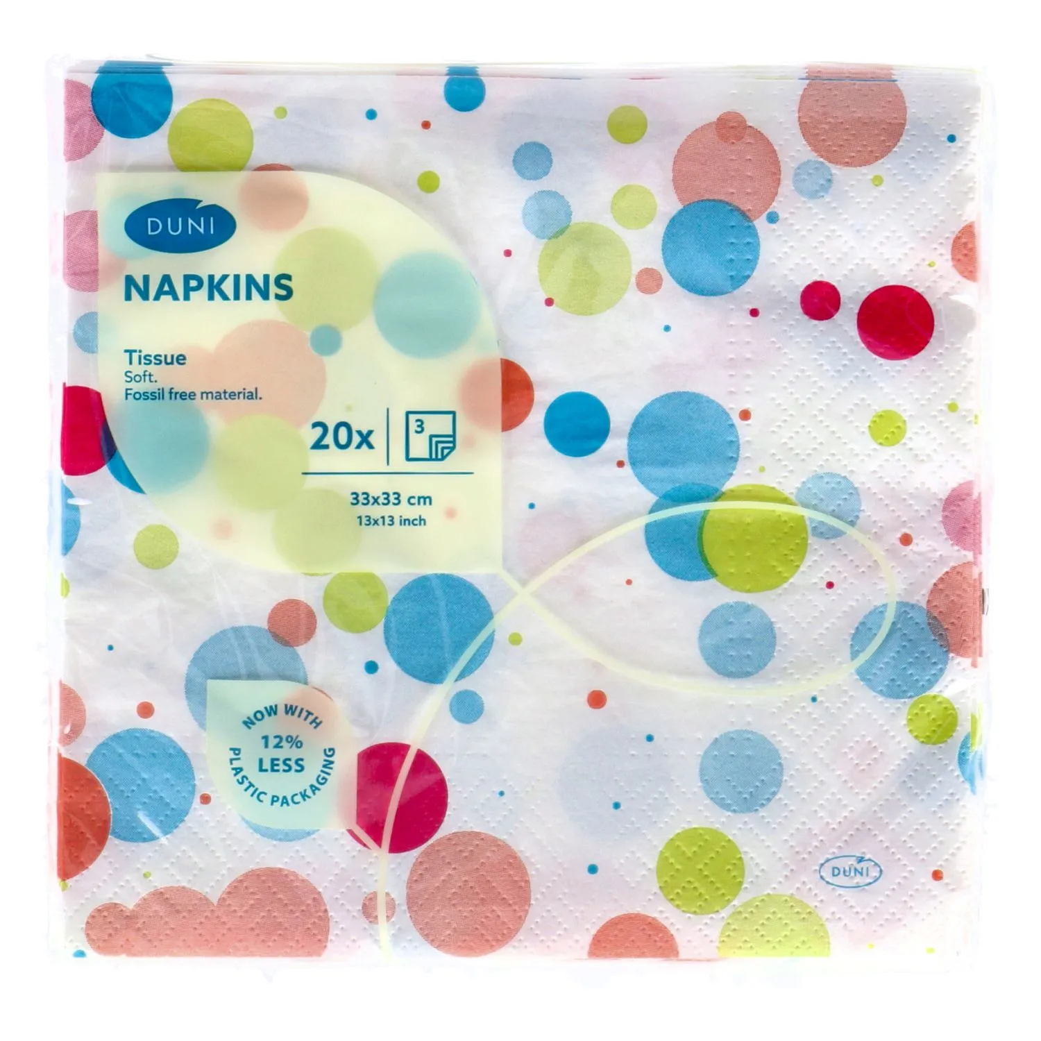 Servetten Festive Bubbles Multi 33x33 Cm 1 Servetten Festive Bubbles Multi 33x33 Cm